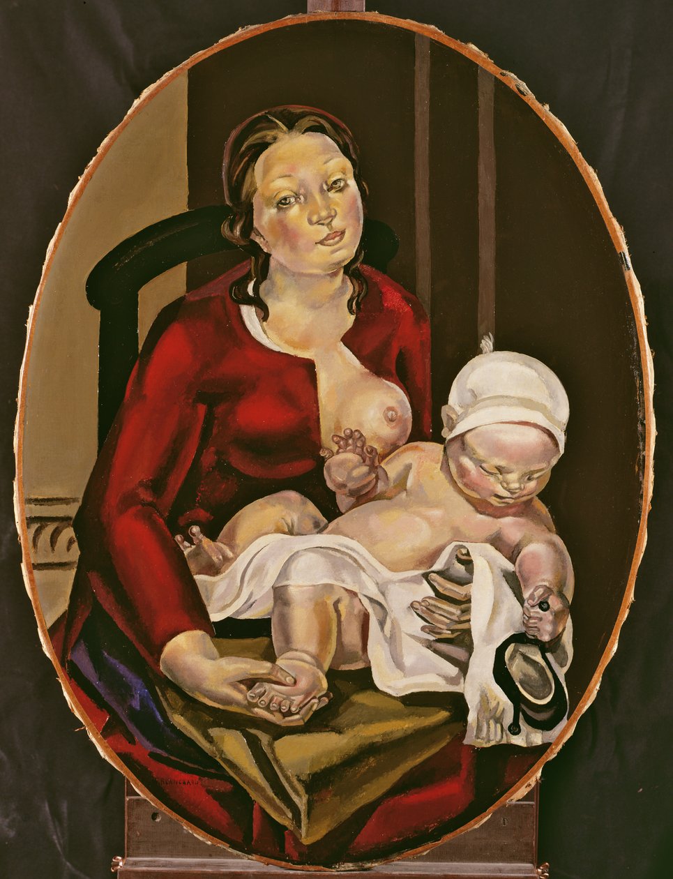 Mor og barn, ca. 1922 av Maria Blanchard