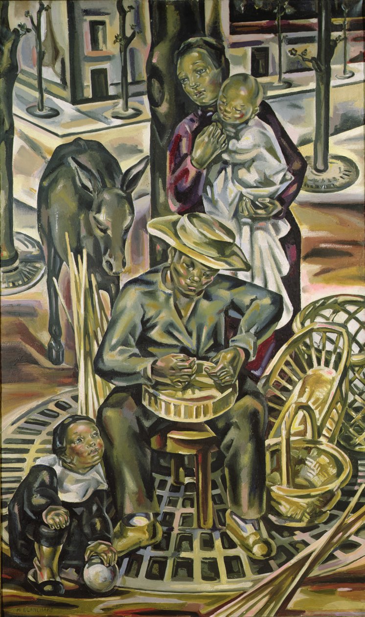 Kurvmakeren, ca. 1925 av Maria Blanchard