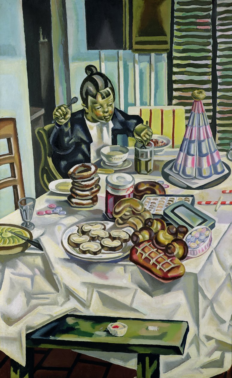 Barnet med kakene, før 1921 av Maria Blanchard