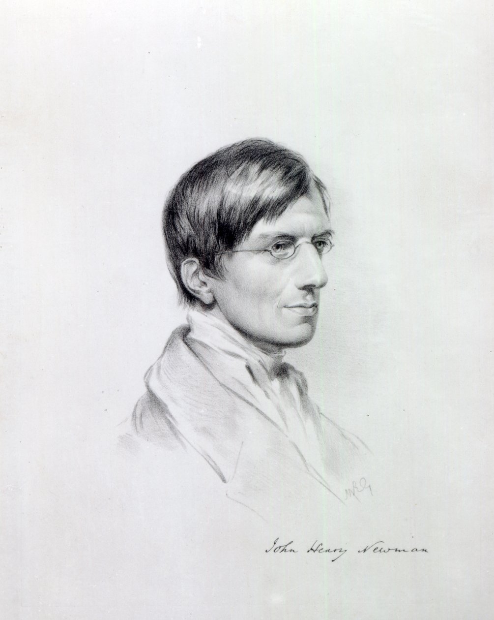 The Very Rev. J.H Newman, gravert av John Alfred Vinter, 1850 av Maria Giberne