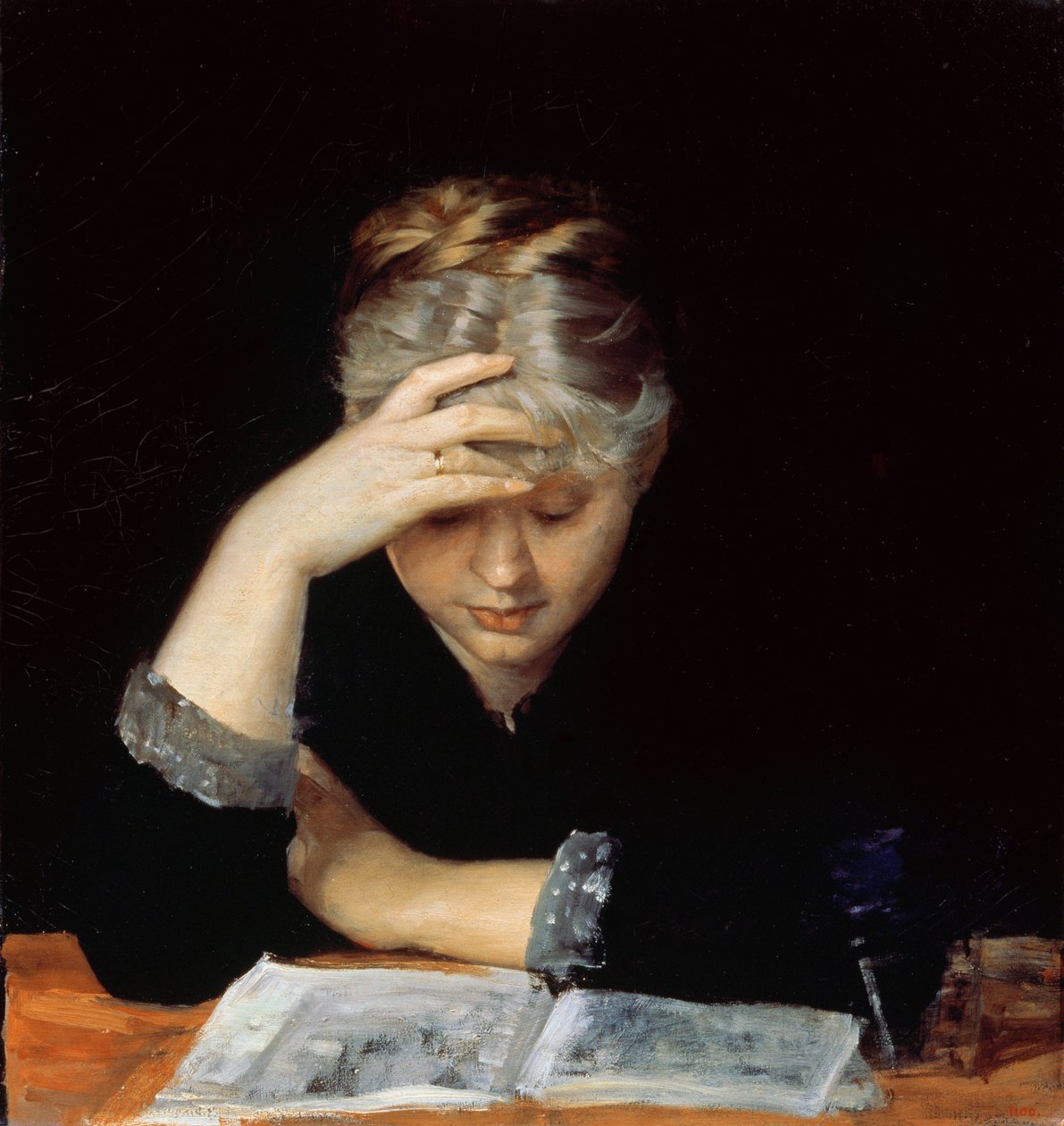 Ved en bok av Maria Konstantinova Bashkirtseva