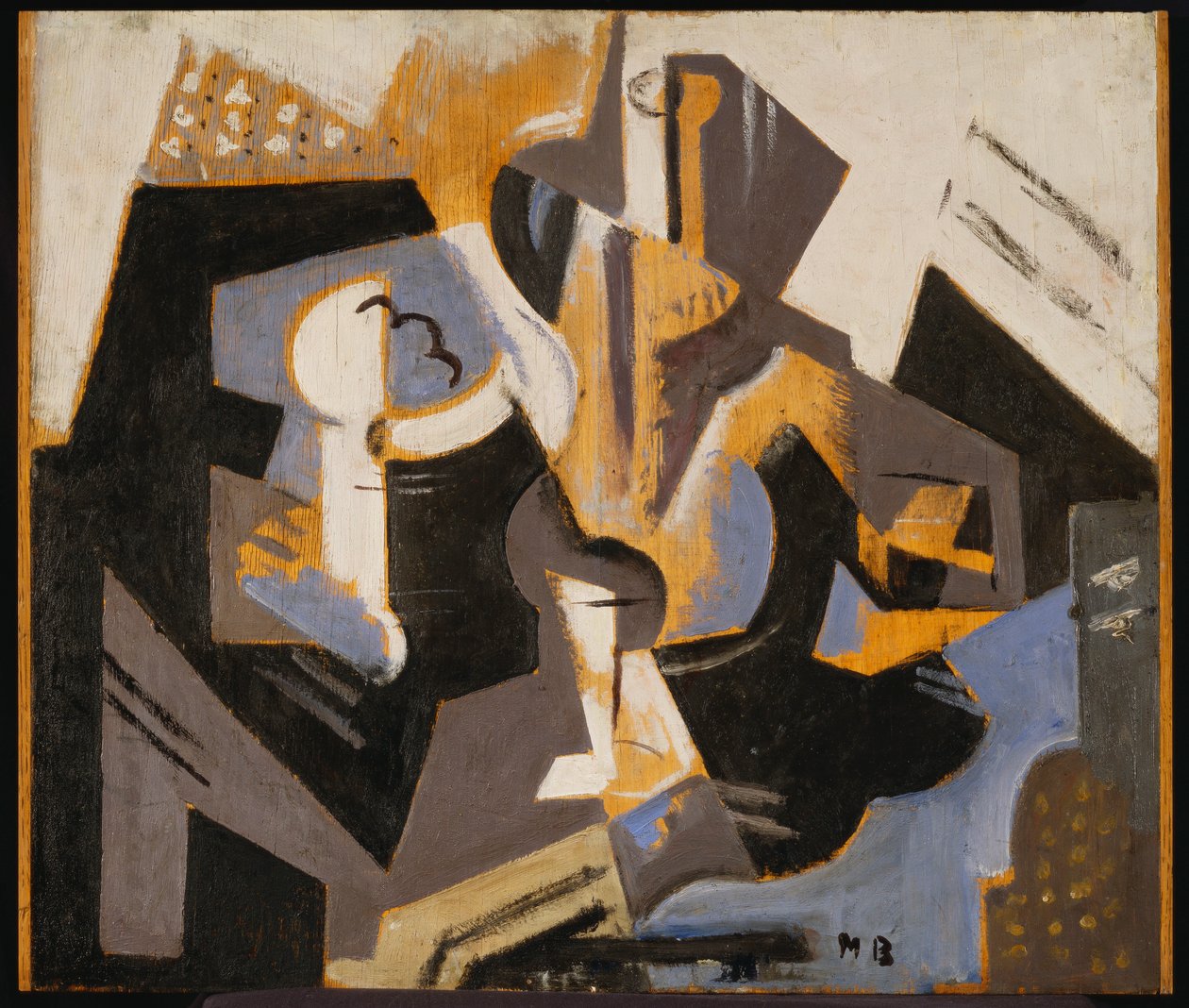 Kubistisk stilleben i blått og grått, ca. 1917 (olje om bord) av Maria Blanchard