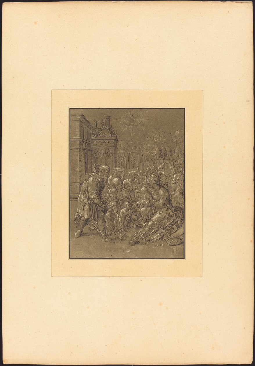 Besøk av Saint Elizabeth til den hellige familie av Maria Catharina Prestel after Hans Brosamer