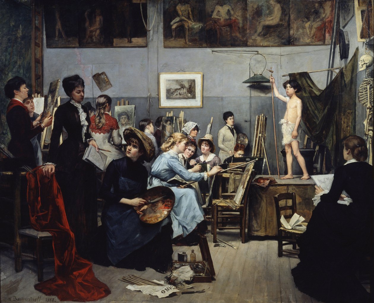 Studioet til Academy Julian av Maria Konstantinova Bashkirtseva