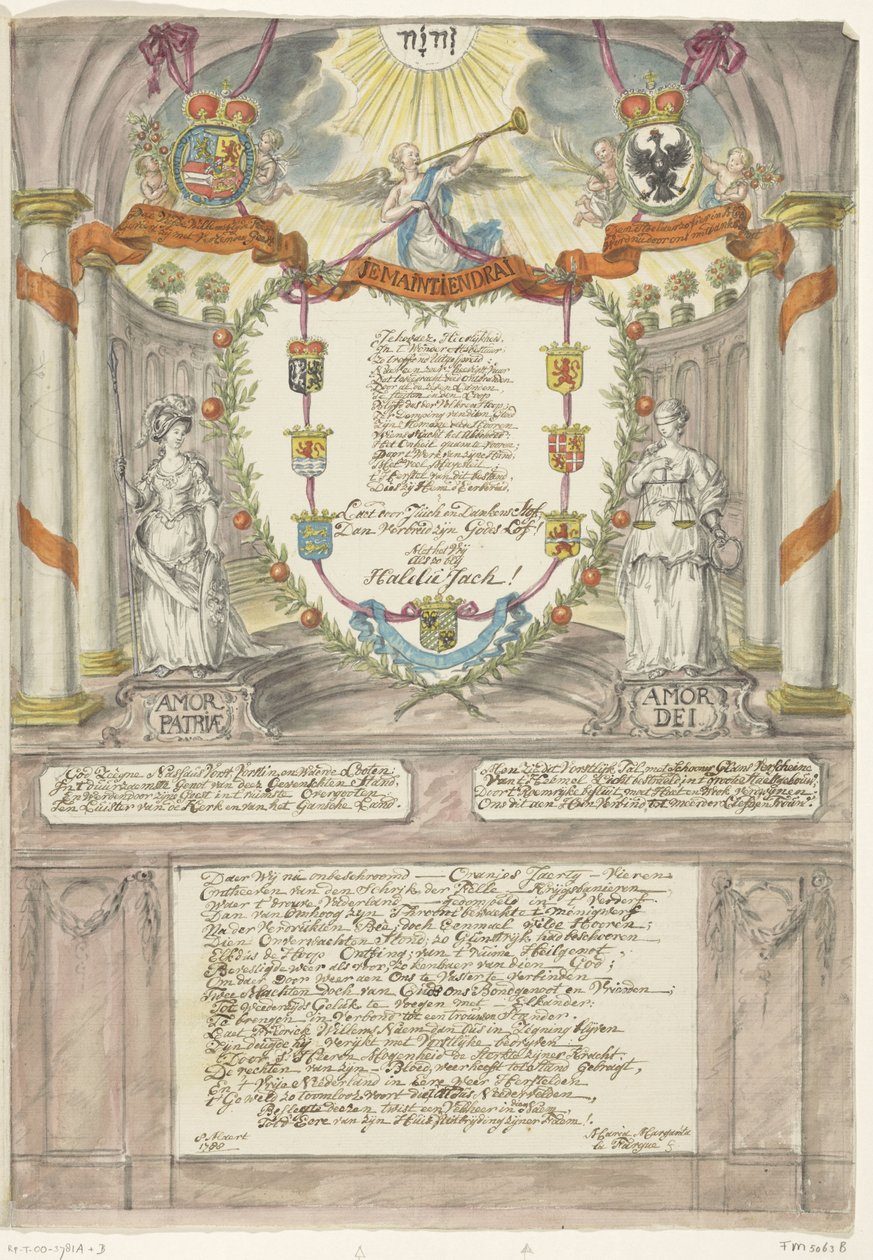 Vers for prinsesse Wilhelmina på førtiårsdagen til prins William V, 1788 av Maria Margaretha la Fargue