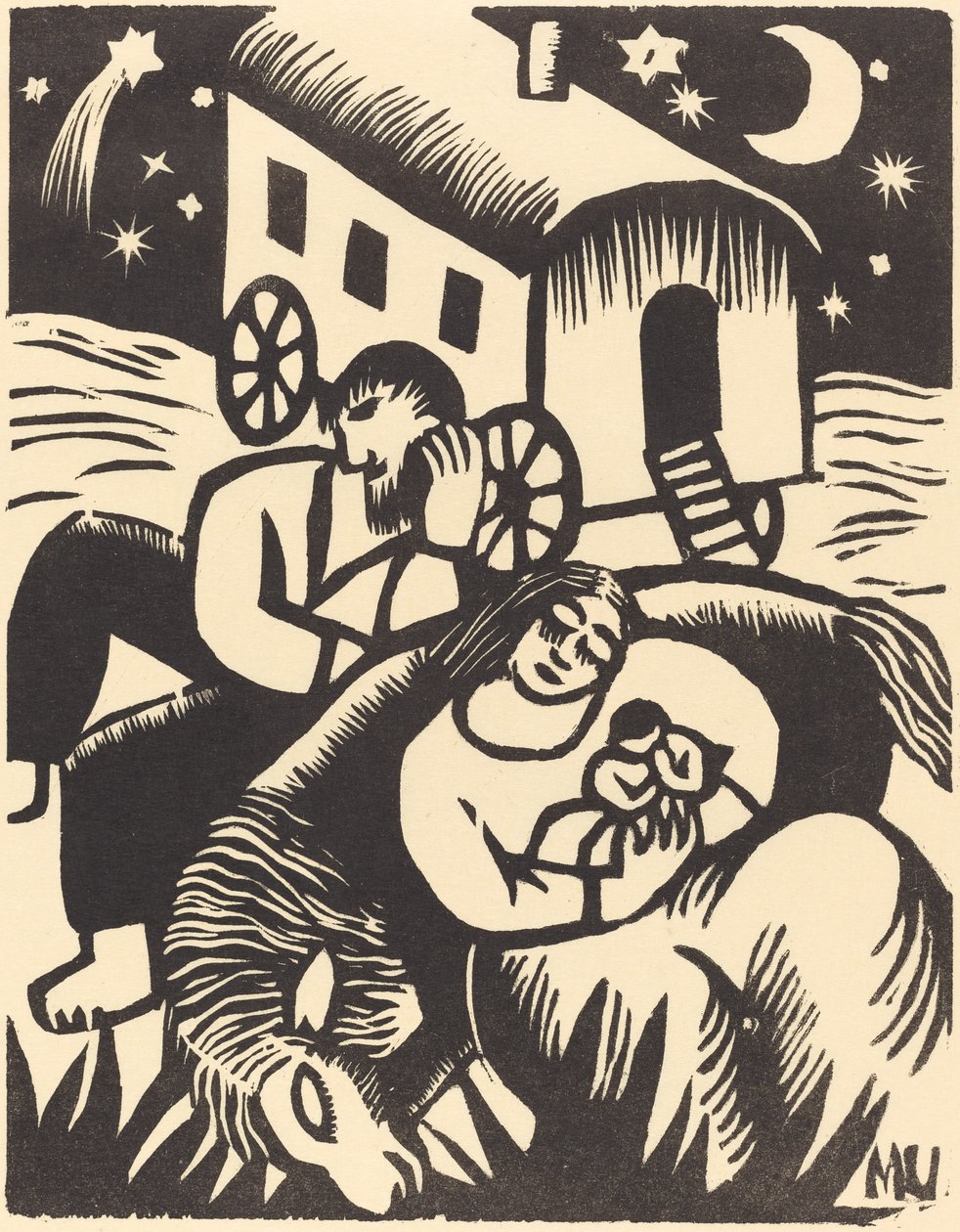 Hvilende sigøynere, 1918. av Maria Uhden