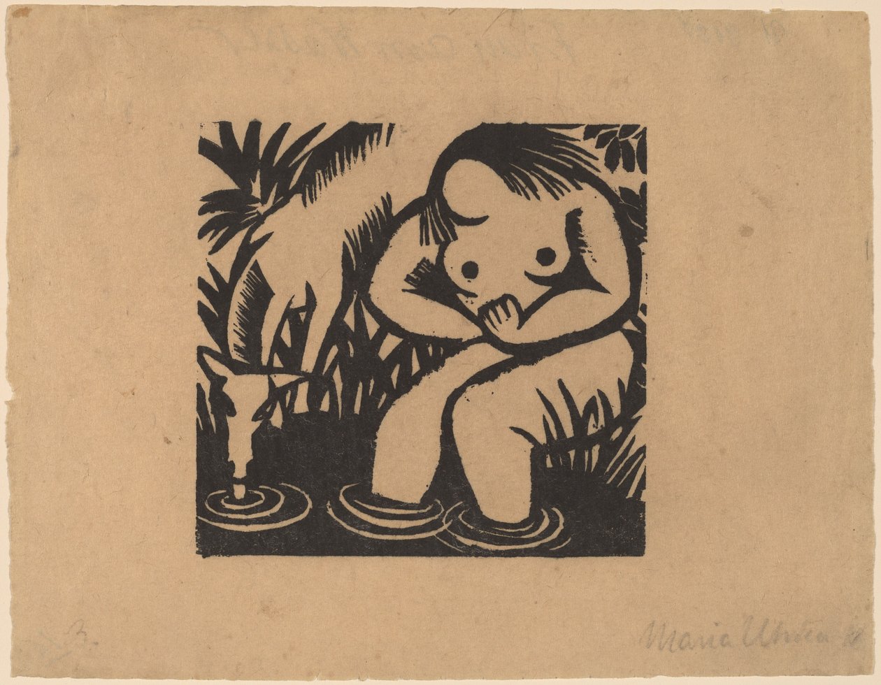 Kvinne ved vannet, 1918. av Maria Uhden