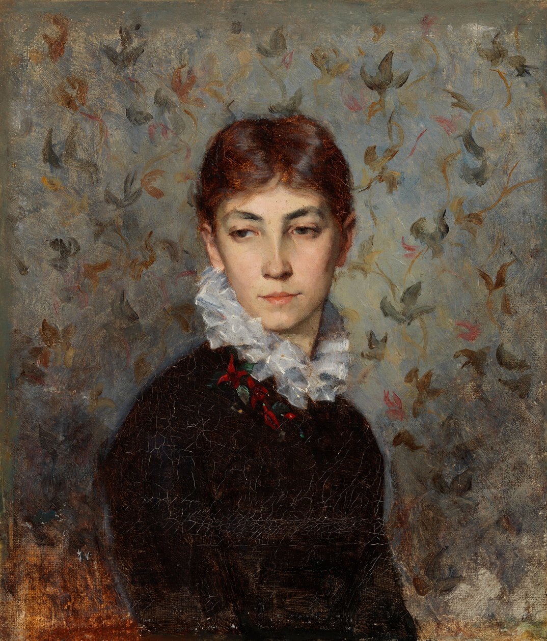 Portrett av kunstnerens søster, frøken Hilda Wiik av Maria Wiik