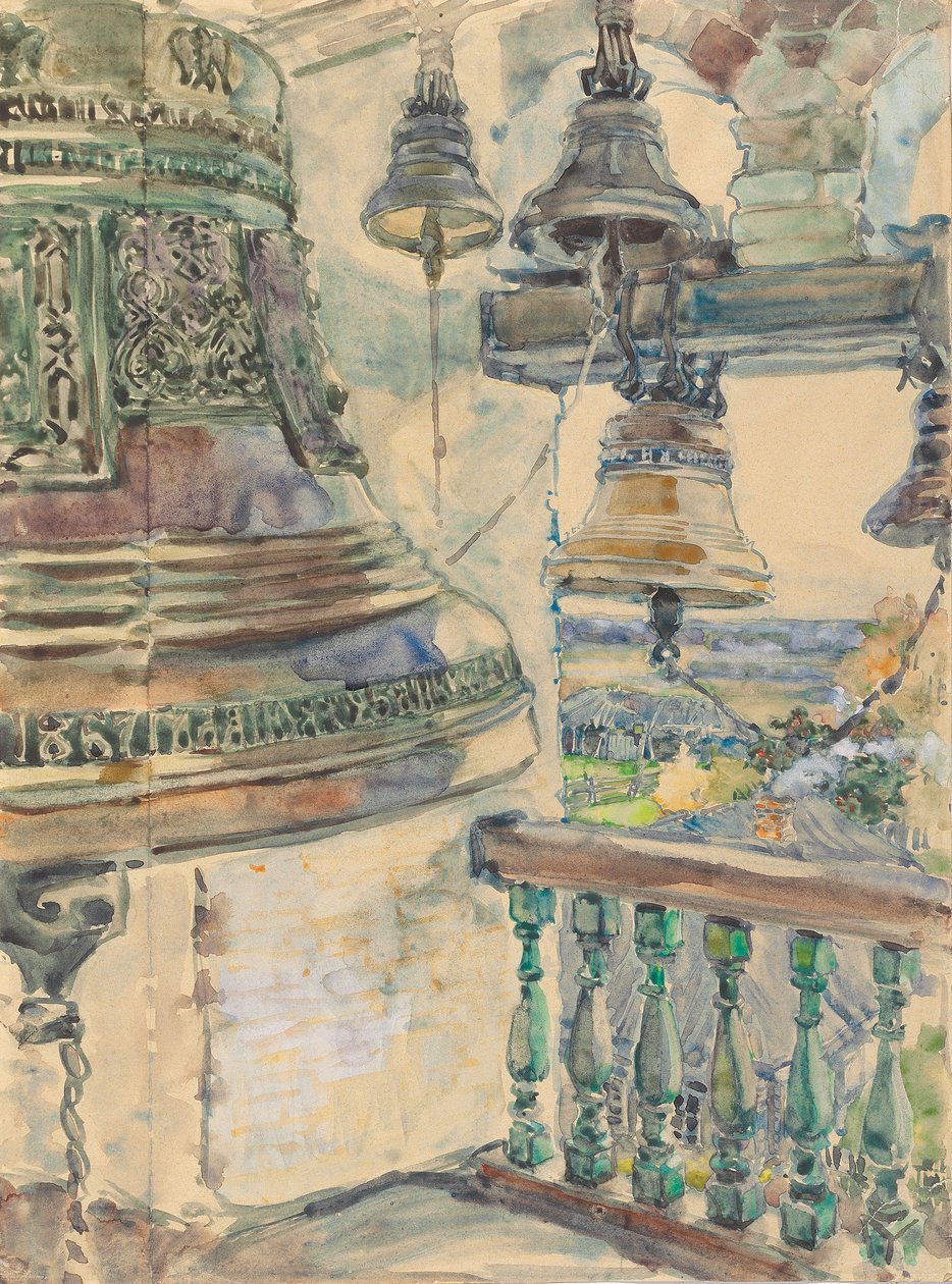 Utsikt fra klokketårnet til Savino-Storozhevsky-katedralen, nær Zvenigorod, 1891 av Maria Yakunchikova