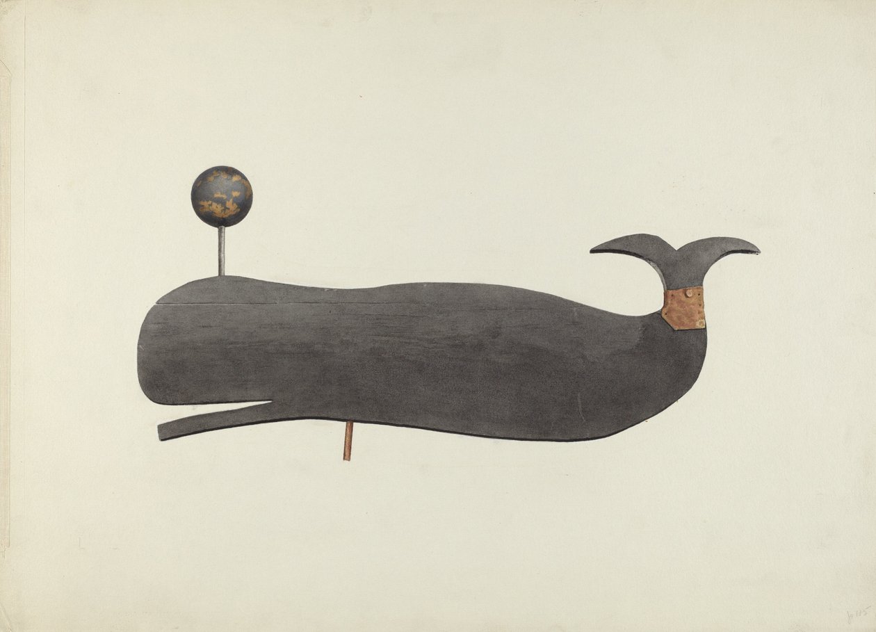 Whale Weather Vane, ca. 1938. av Marian Page