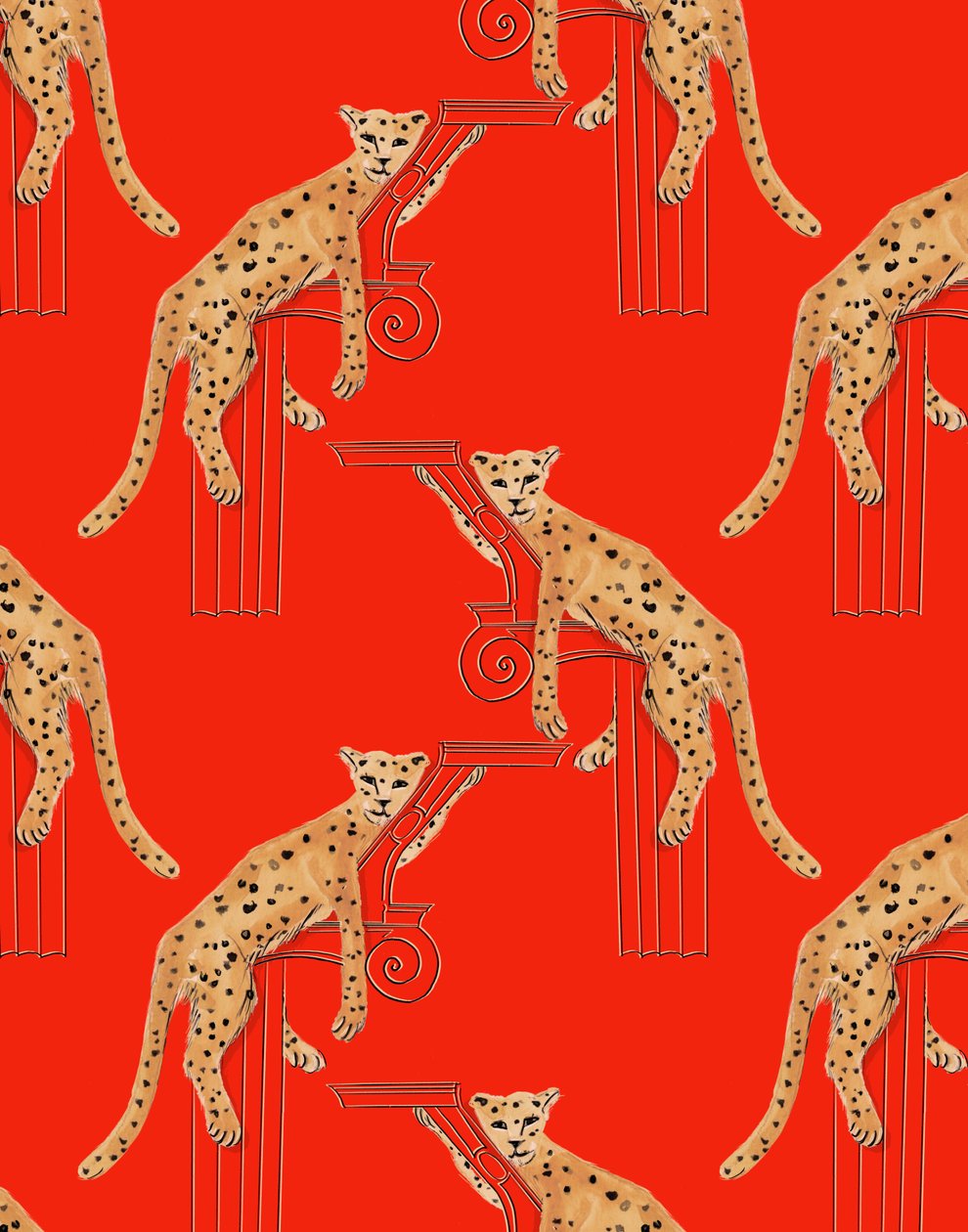 Avslappende leoparder, 2020 av Marianna Kulukundis