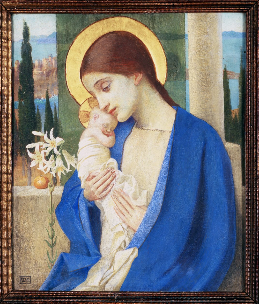Madonna og barn, ca. 1905 (tempera på panel) av Marianne Stokes