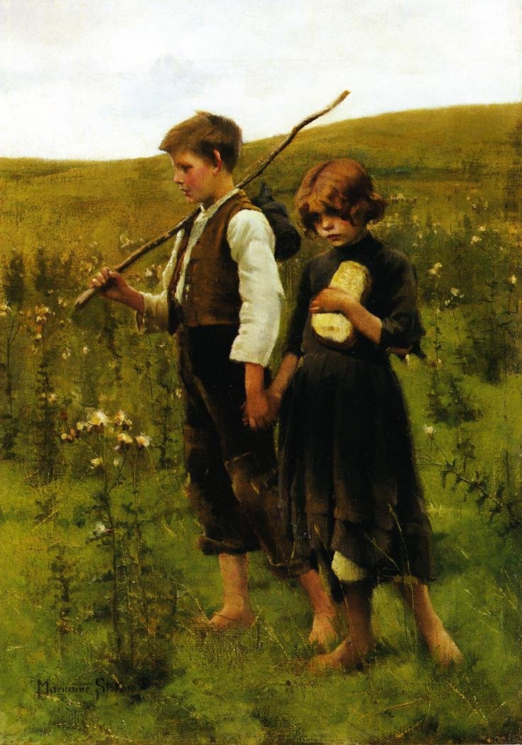 På vei til feltene av Marianne Stokes