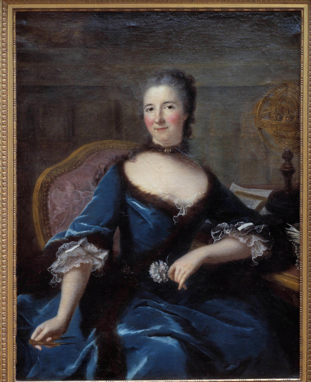 Portrett av Gabrielle Emilie de Breteuil, Marquise (Madame) du Chatelet (1706-1749) Marquise Le Tonnelier de Breteuil 
