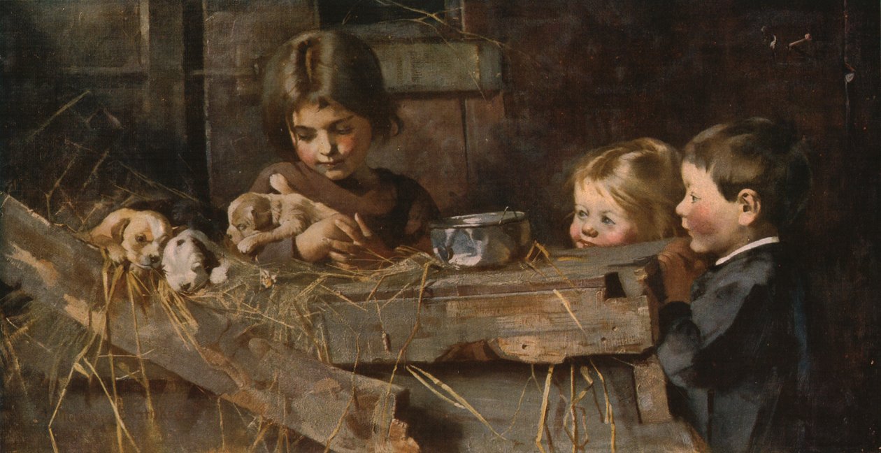 Barndommens skatter, 1886, c1930. av Marianne Stokes