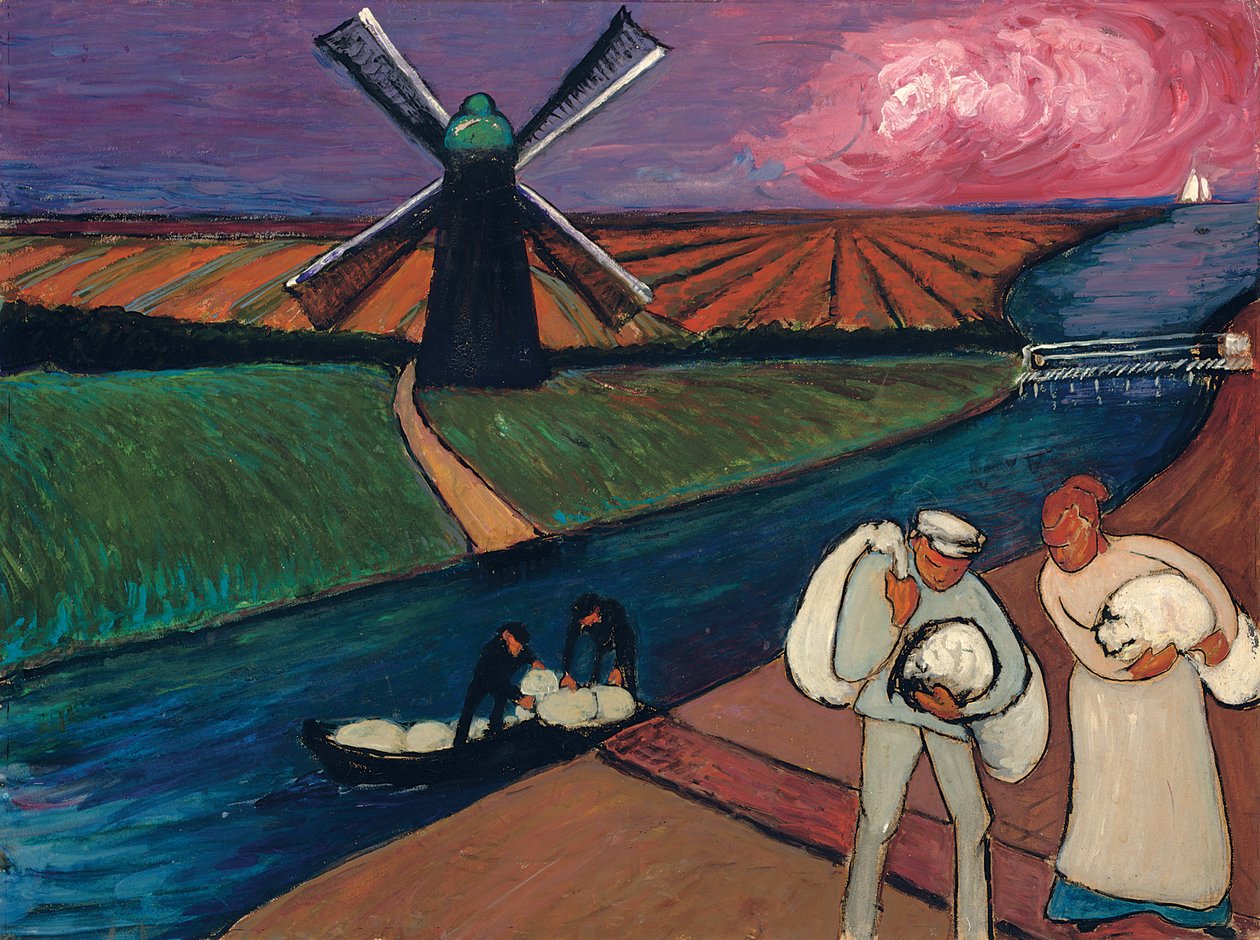 Styx, ca. 1910-1911 (olje på tynt kartong lagt ned på papp) av Marianne von Werefkin