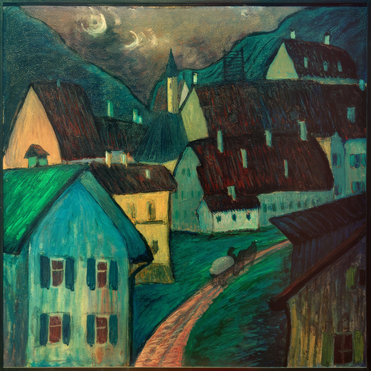 Kveld i Murnau av Marianne von Werefkin