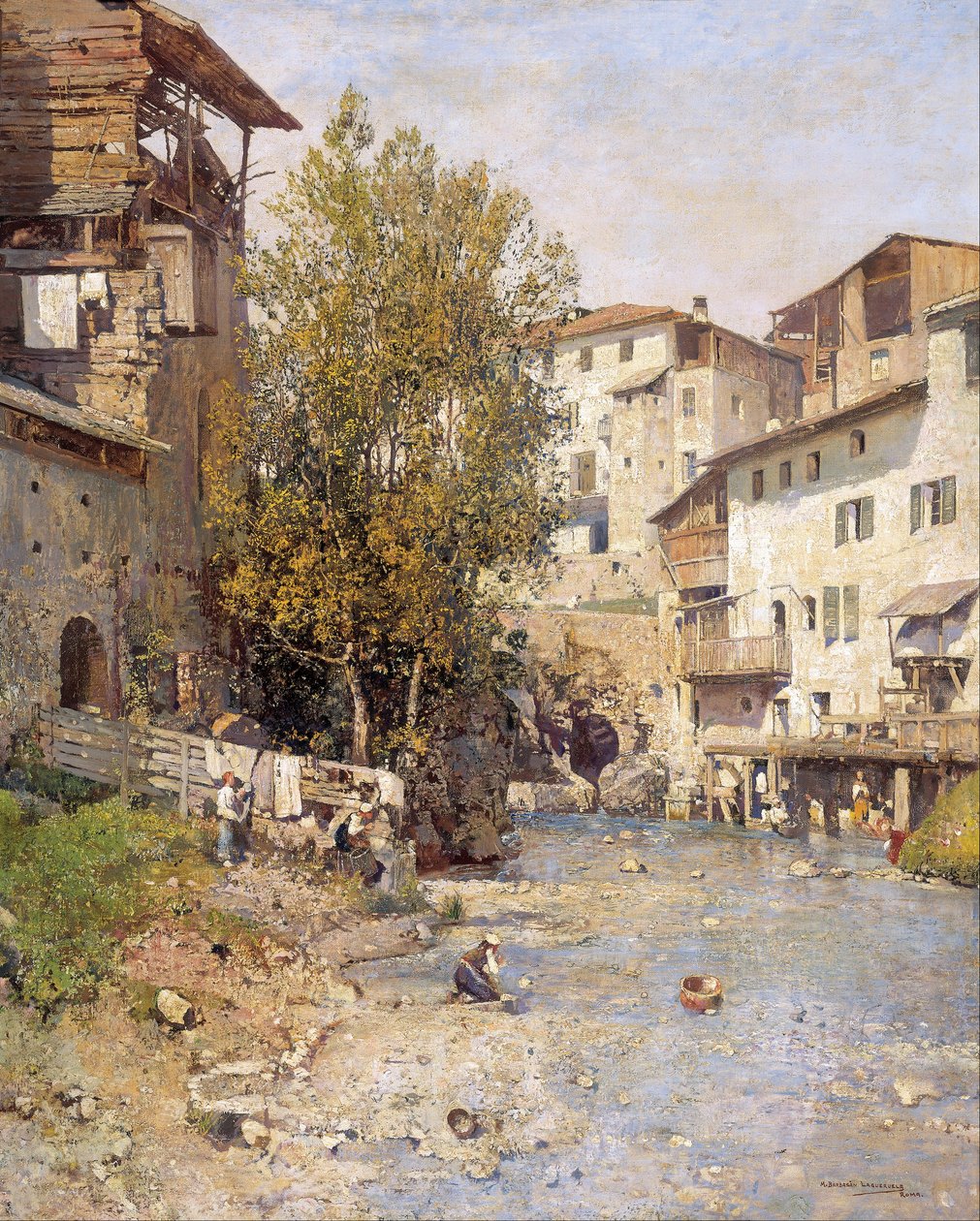 Landskap med en landsby i utkanten av Roma av Mariano Barbasan Lagueruela