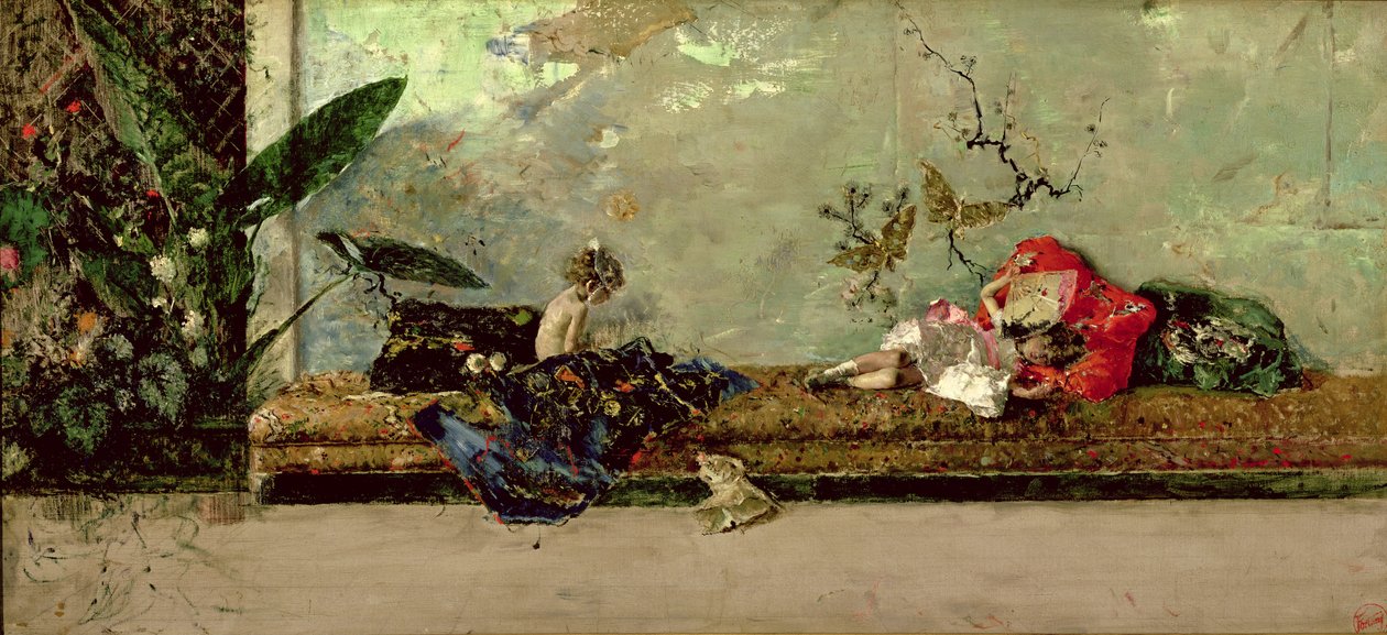 Malerens barn i den japanske salongen av Mariano José María Bernardo Fortuny y Carbó