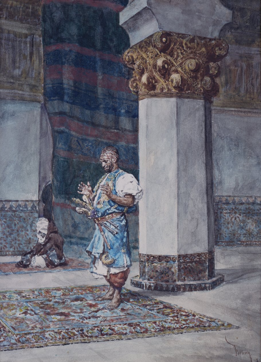 En kjøpmann ber i en moske av Mariano Fortuny y Marsal