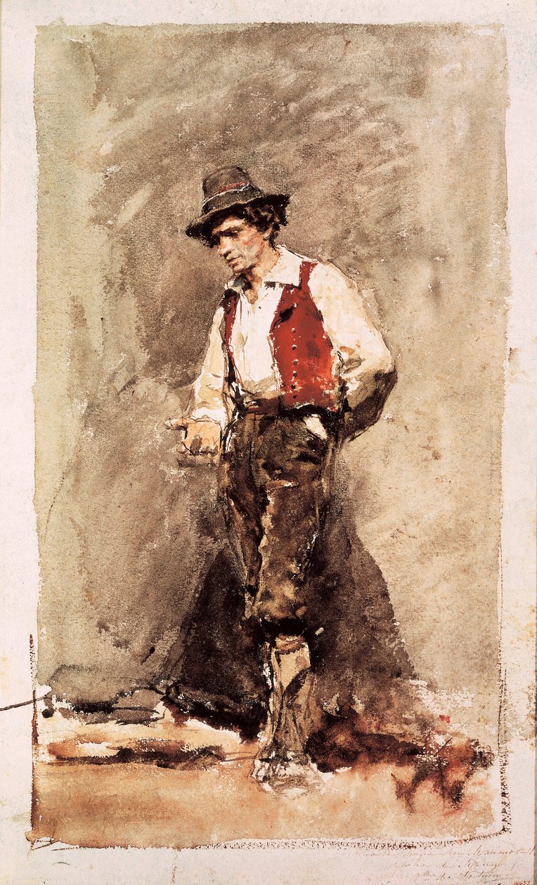 Calabrisk. Akvarell av Mariano Fortuny (1838-1874). 1868. Barcelona. Nasjonalmuseet for kunst i Catalonia. av Mariano Fortuny y Marsal