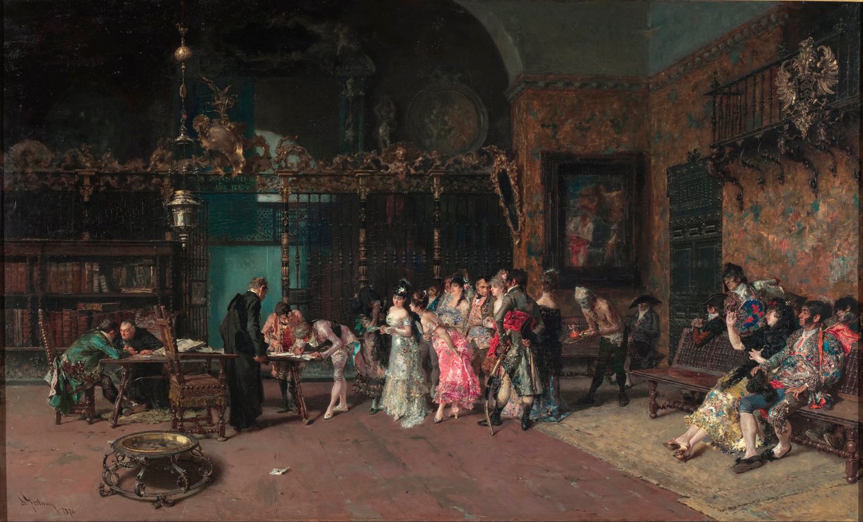 Le mariage espagnol - Det spanske bryllupet - Maleri av Fortuny, Mariano (1838-1874) - 1870 - Olje på lerret - 60x93,5 - Museu Nacional d