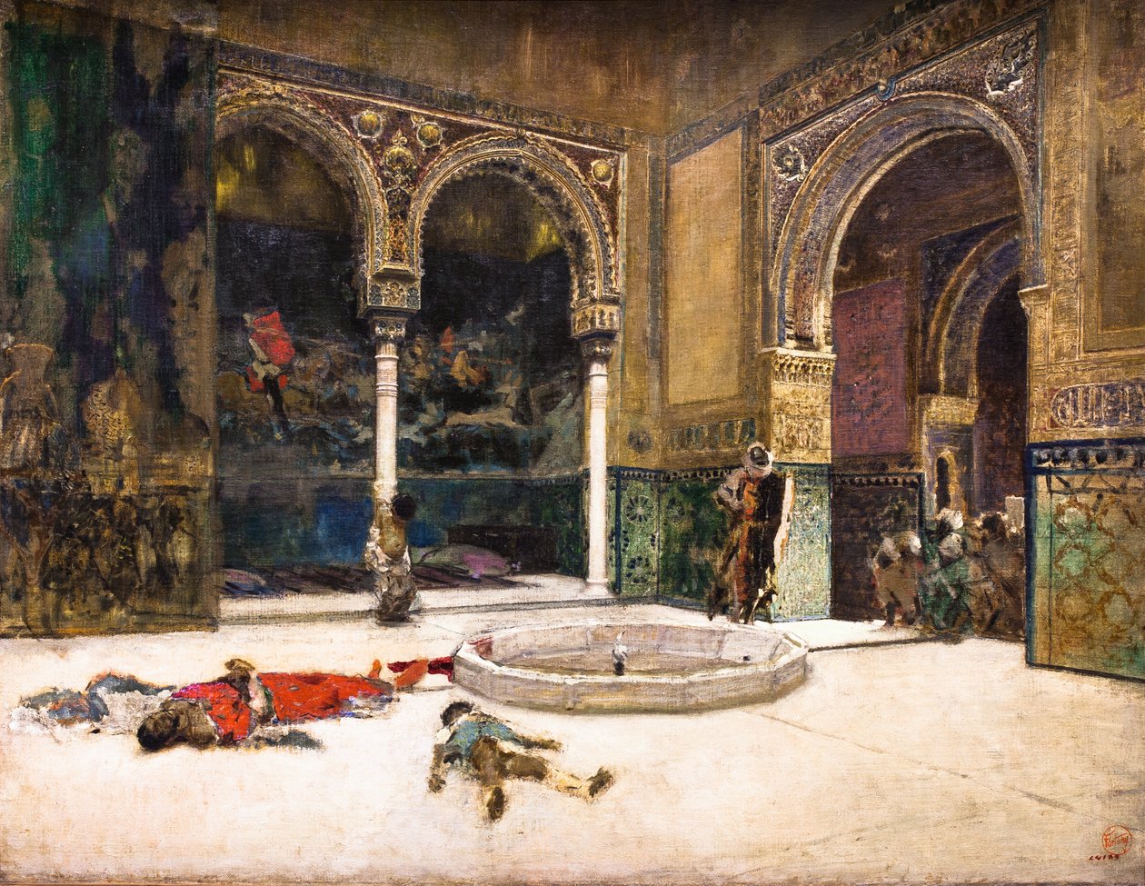 Abencerage-massakren, ca. 1870 (olje på lerret) av Mariano Fortuny