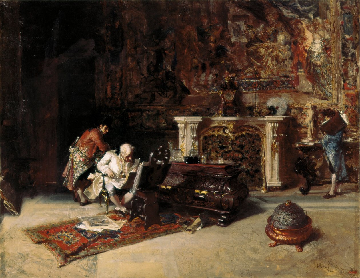 "Graveringssamleren" -maleri av Mariano Fortuny (1838-1874) 1863 av Mariano Fortuny y Marsal