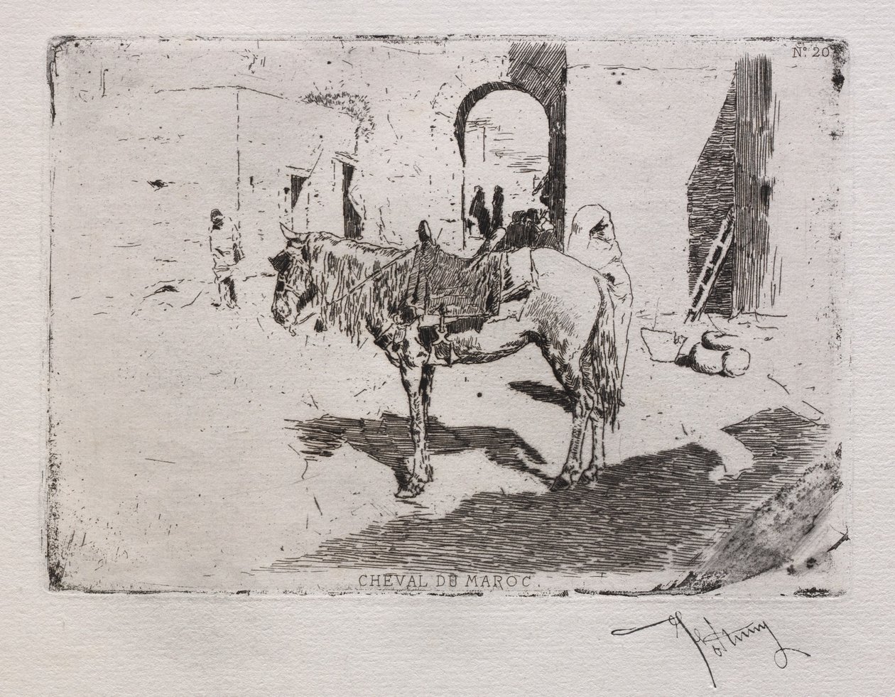 Hest av Marokko. av Mariano Fortuny y Carbó
