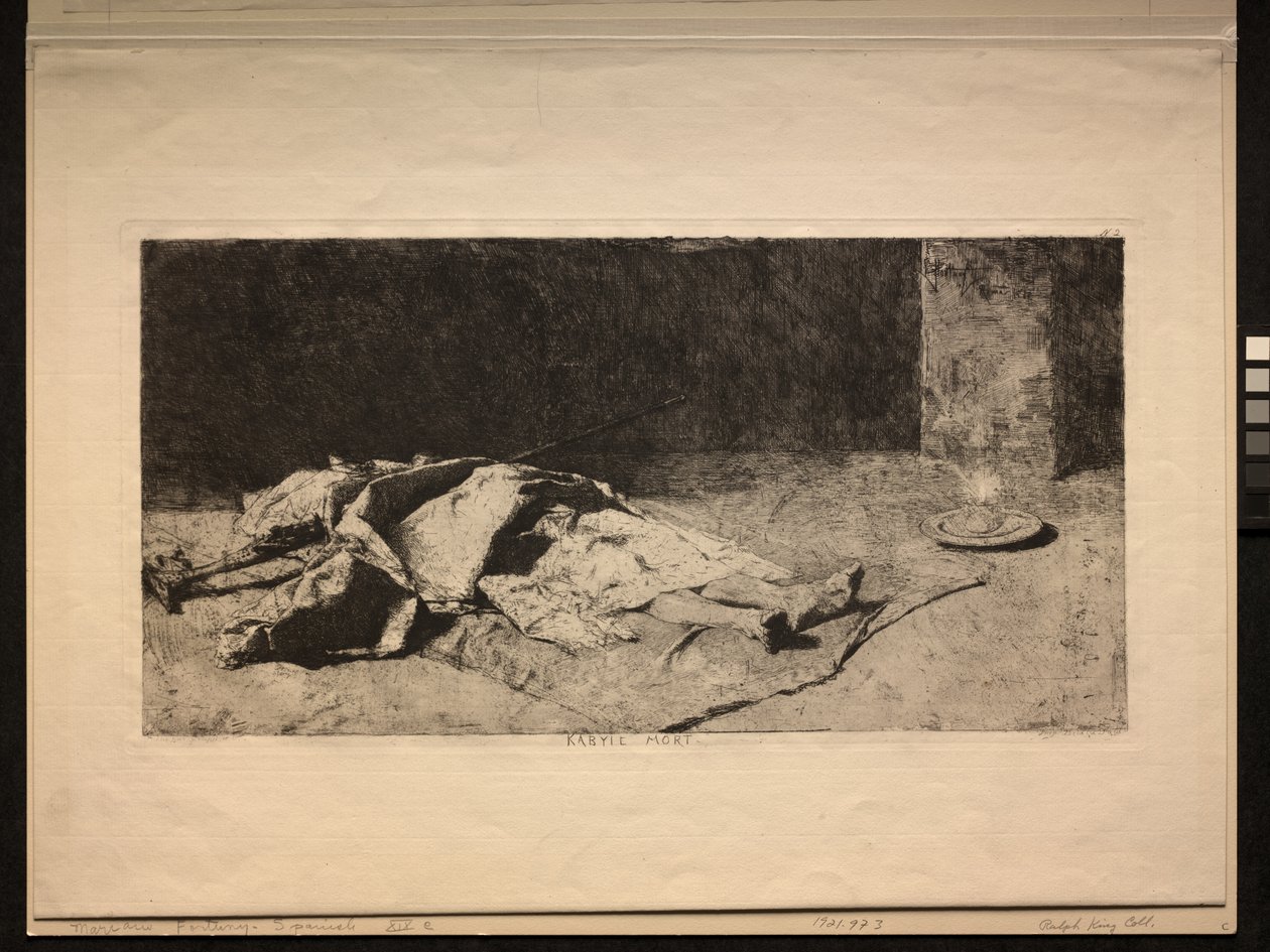 Kabyle død. av Mariano José María Bernardo Fortuny y Carbó