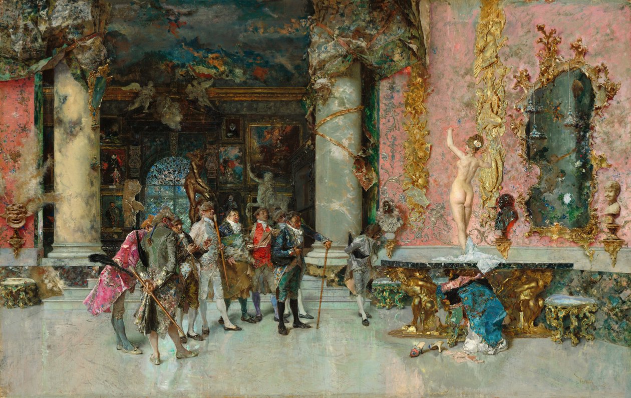 Valget av en modell, ca. 1866-74 (olje på panel) av Mariano José María Bernardo Fortuny y Carbó