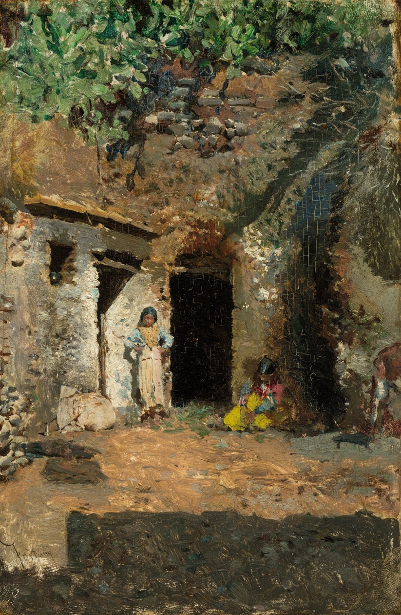 Gypsy Caves, Granada, ca. 1871. av Mariano José María Bernardo Fortuny y Carbó