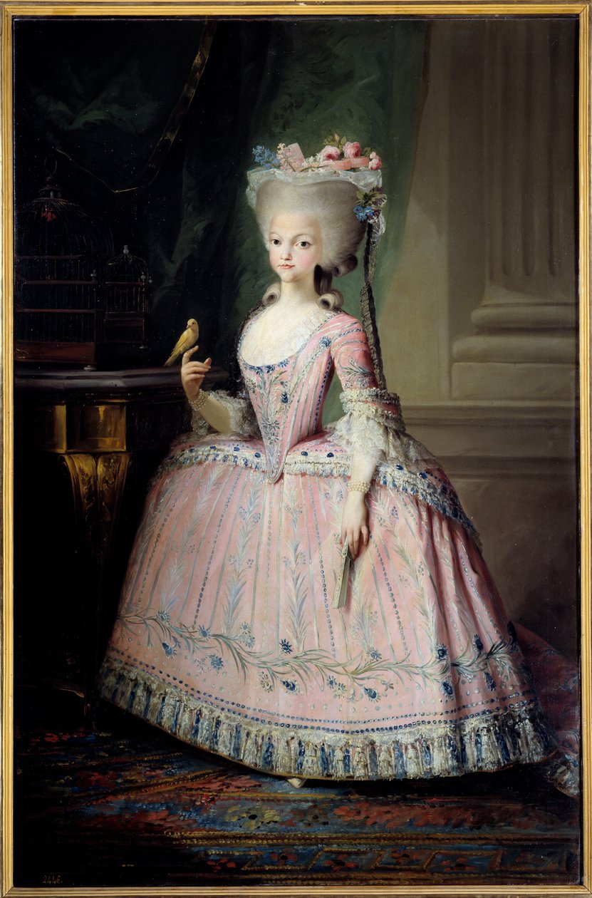 Fotportrett av Carlota Joaquina (1775-1830) Infante av Spania og dronning av Portugal Maleri av Mariano Maella (1739-1819) (esp.) 1700-talls søn. 1,77x1,16 m Madrid, Museum of Prado - Portrett i full lengde av Charlotte Joaquina (1775-1830) Prinsesse av av Mariano Salvador de Maella