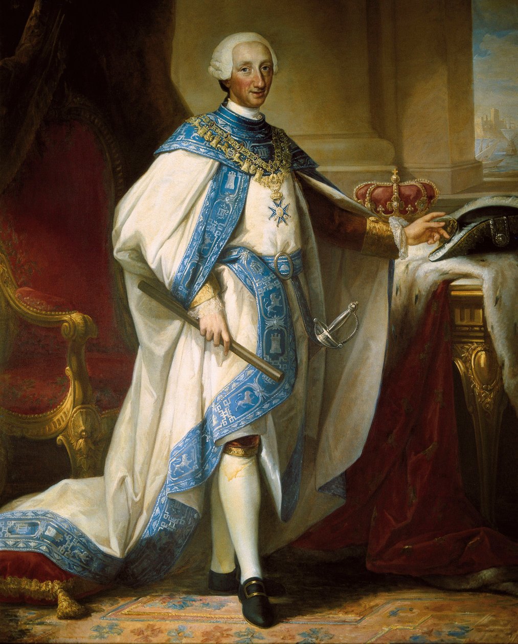 Portrett av Hans Majestet Kong Charles III (1716-1788) av Mariano Salvador de Maella