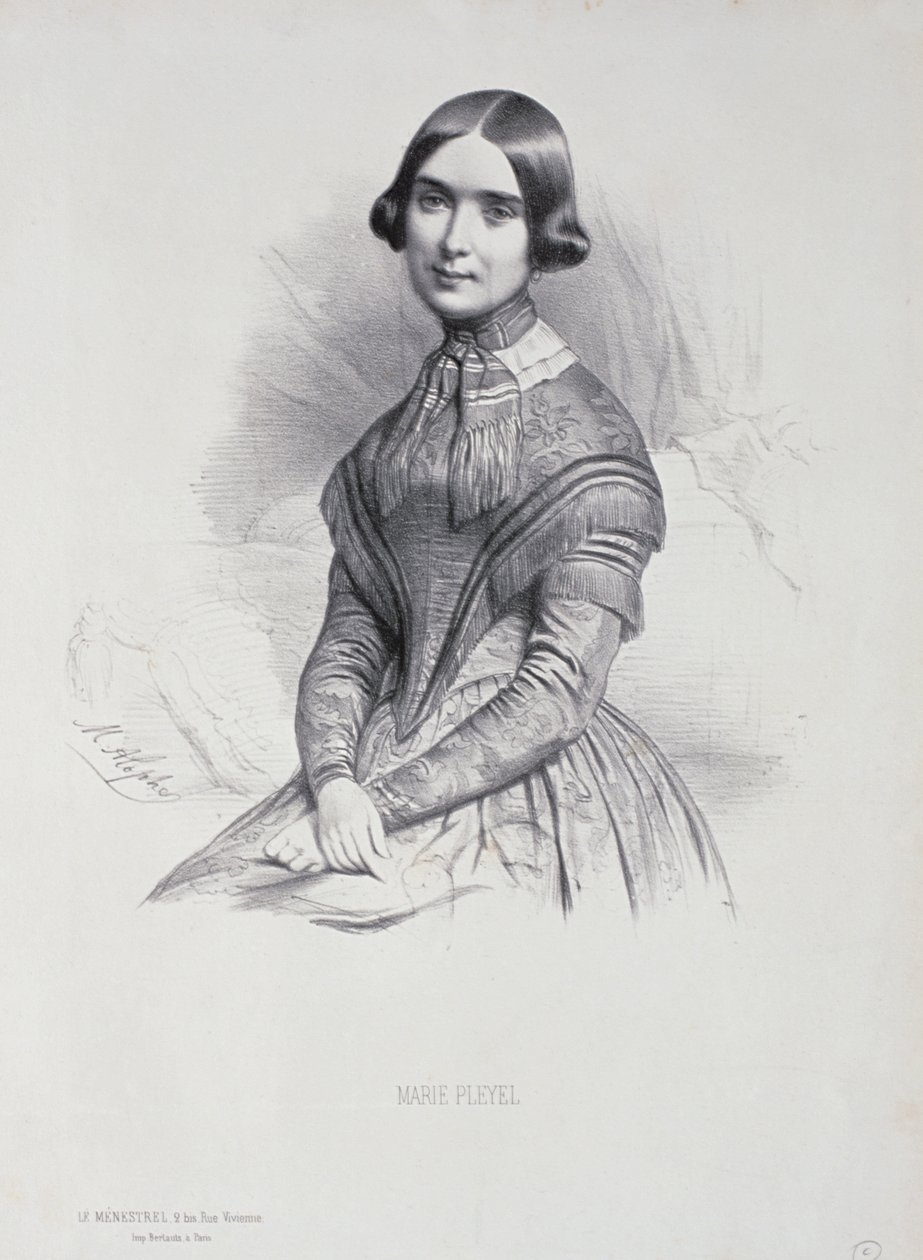 Portrett av Marie Pleyel (1811-75) av Marie Alexandre Alophe
