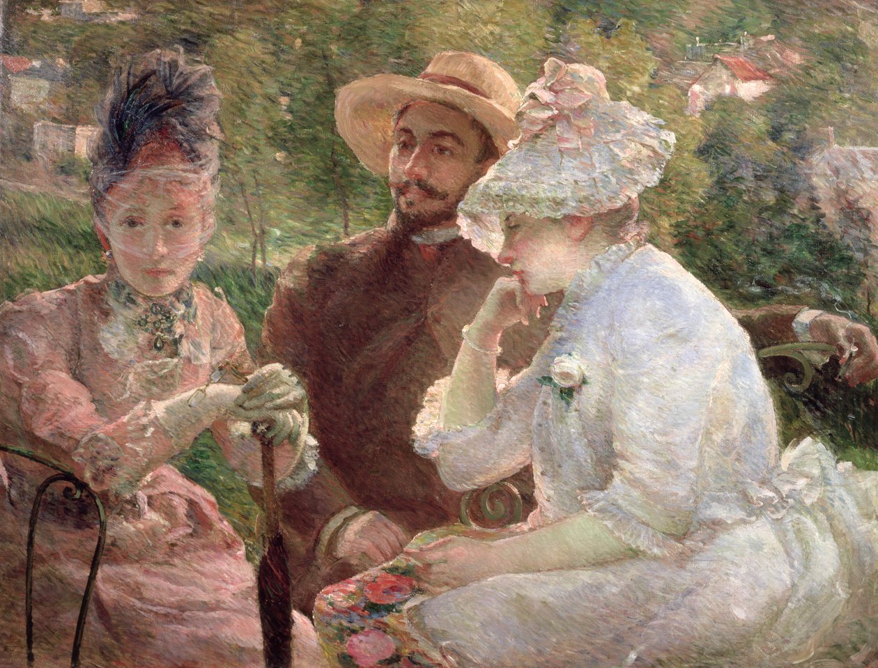 På terrassen i Sevres, 1880 av Marie Bracquemond