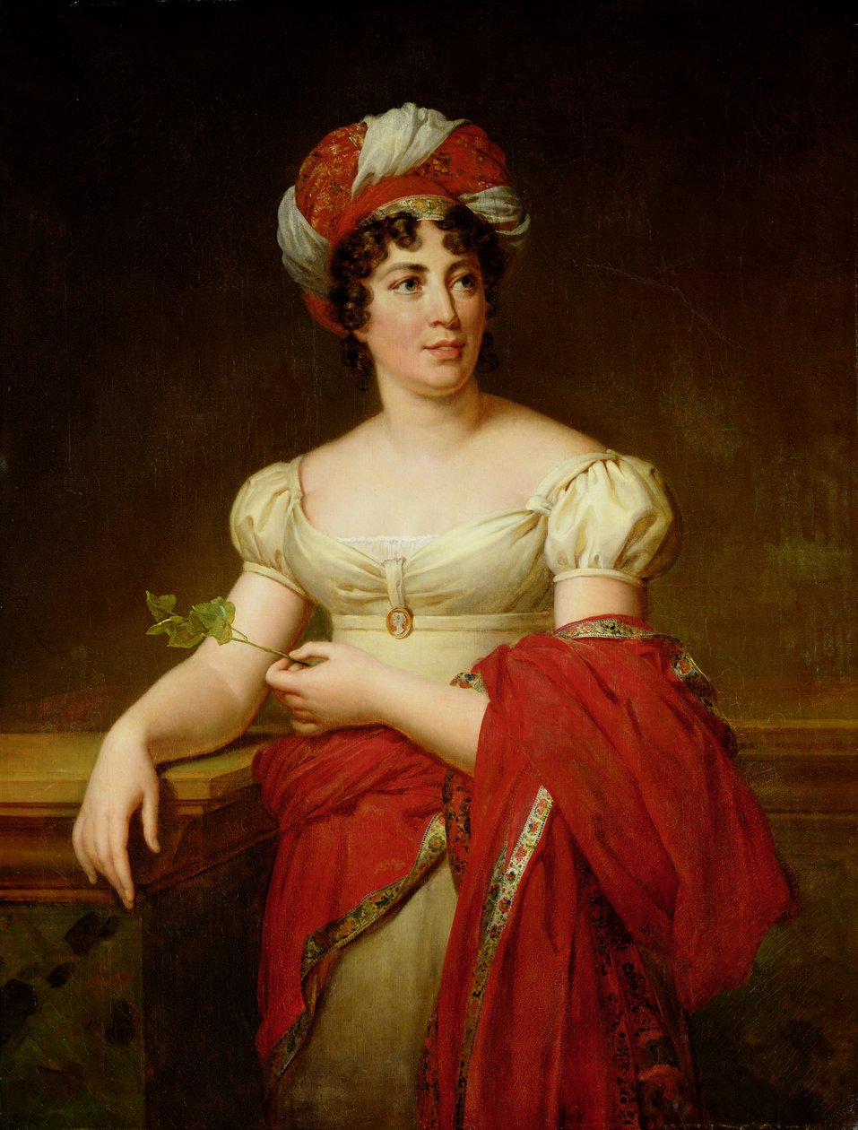 Portrett av Madame de Stael, kopi av et maleri av Francois Gerard av Marie Eleonore Godefroid