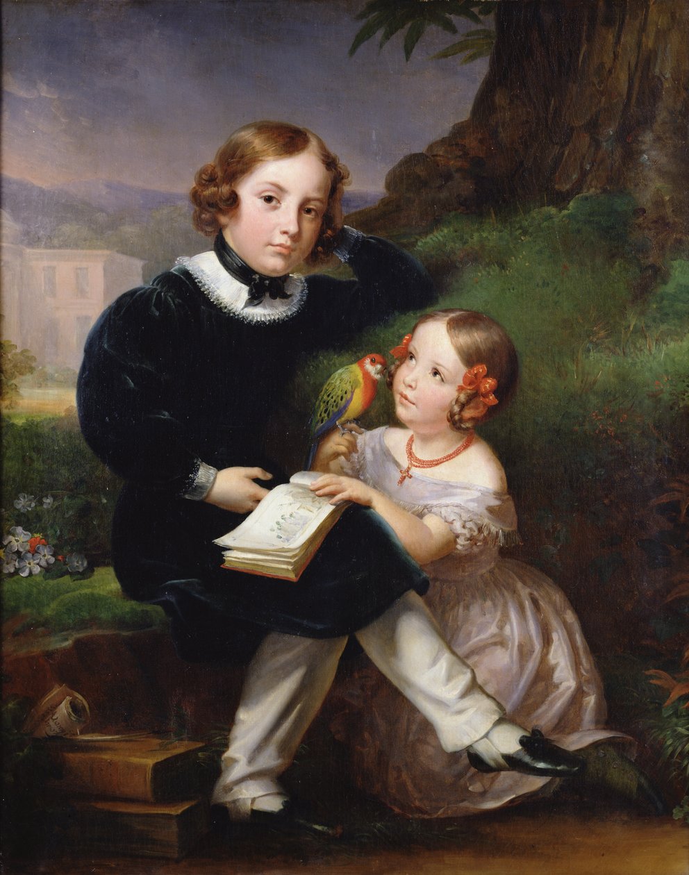 Portrett av barna til Pierre-Jean David d'Angers av Marie Eleonore Godefroid