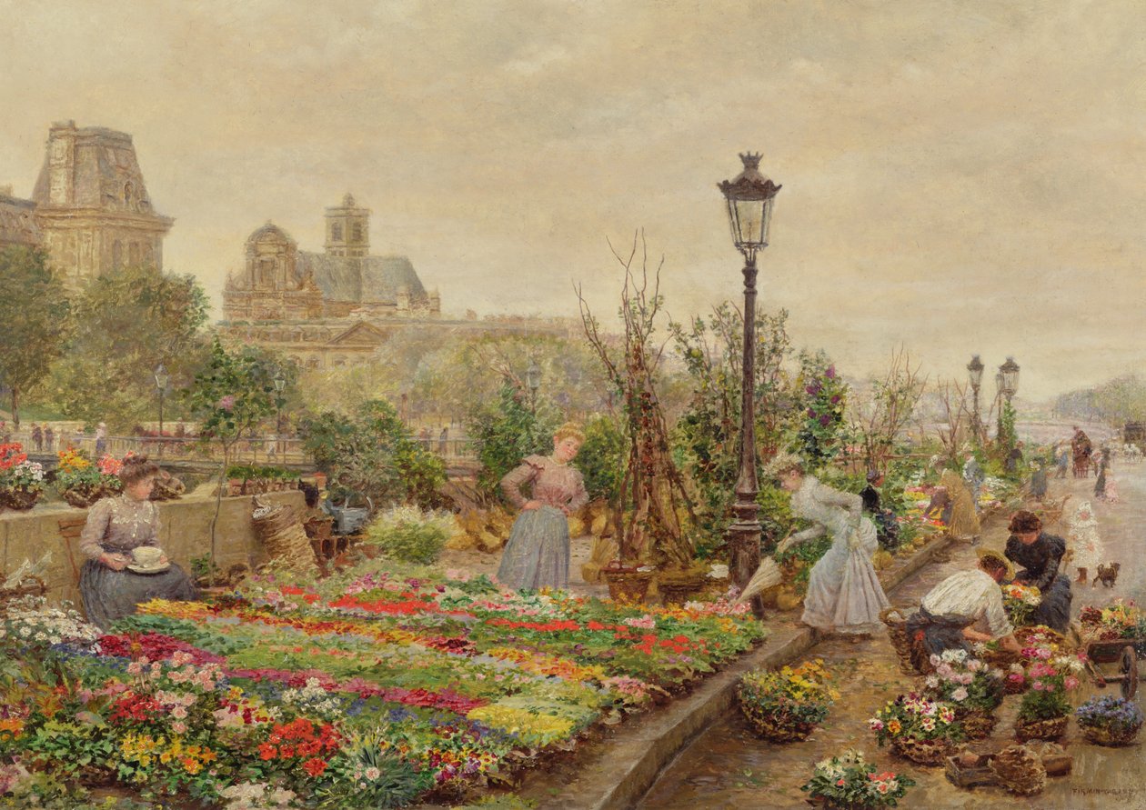 Blomstermarkedet av Marie Francois Firmin Girard