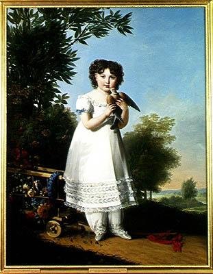 Portrett av Napoleone-Elisa Bacciochi (1806-69) Prinsesse av Piombino, 1810 av Marie Guilhelmine Benoist