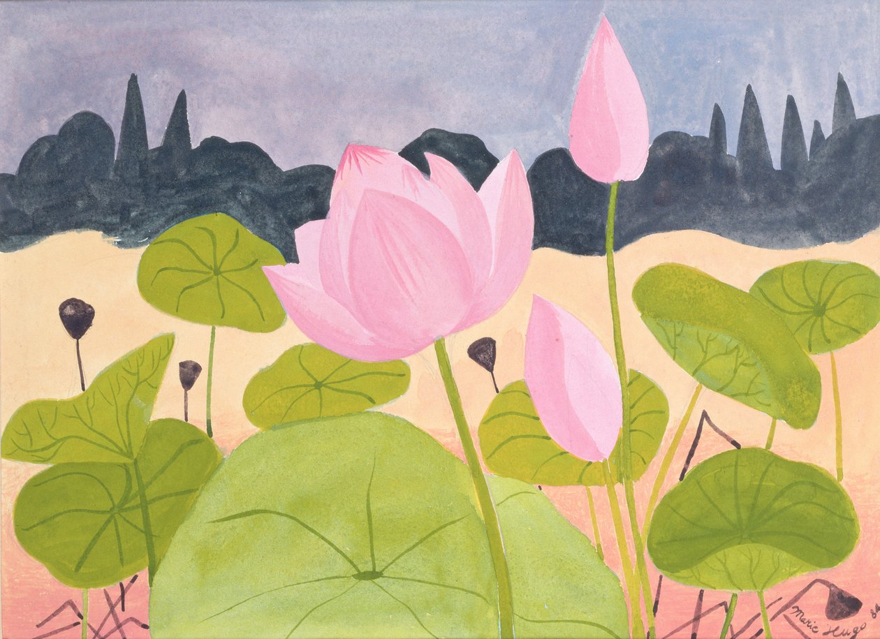 Lotus in the Garrigue, 1984 av Marie Hugo