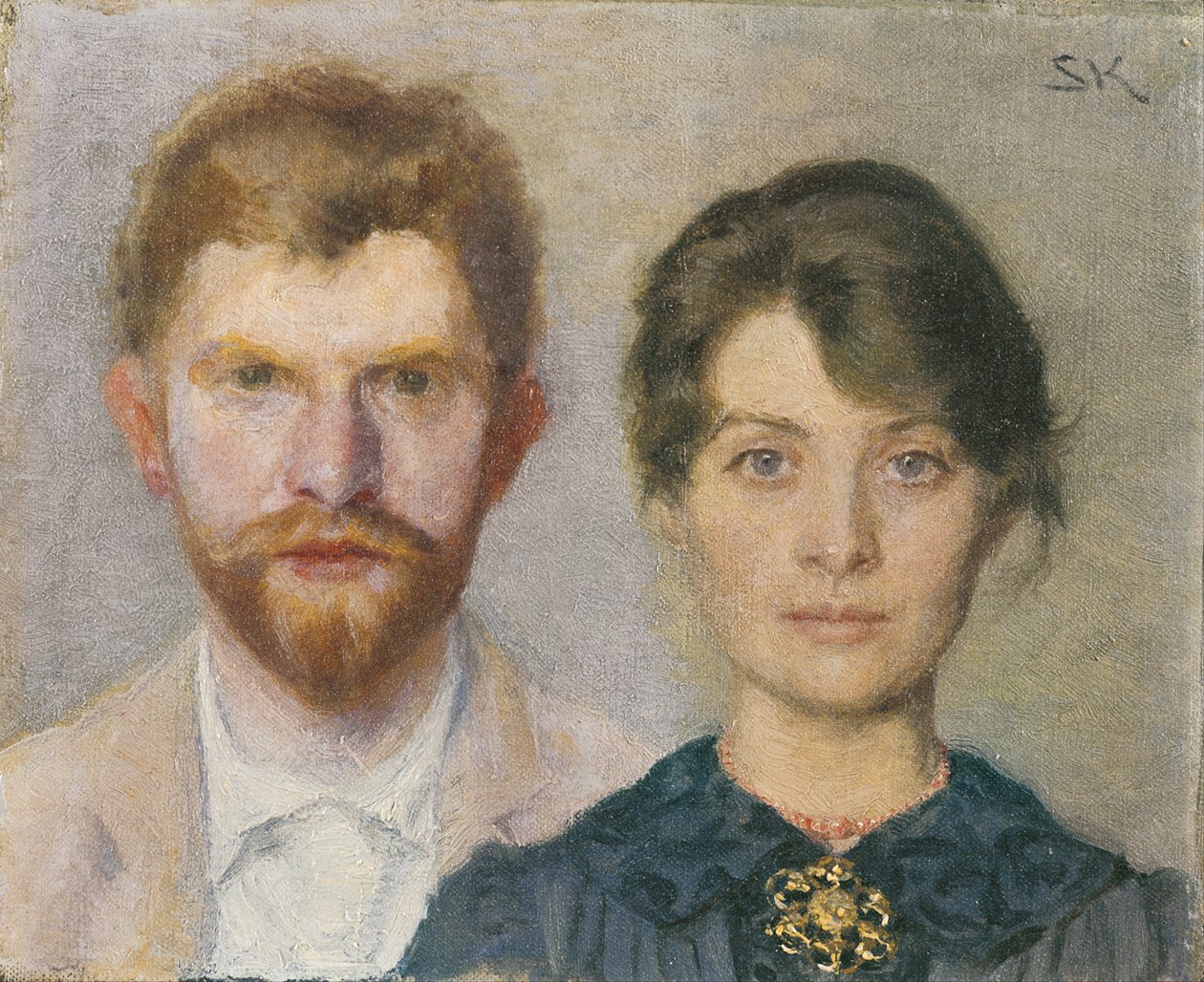 Dobbeltportrett av Marie og P.S. Kroyer av Marie Krøyer
