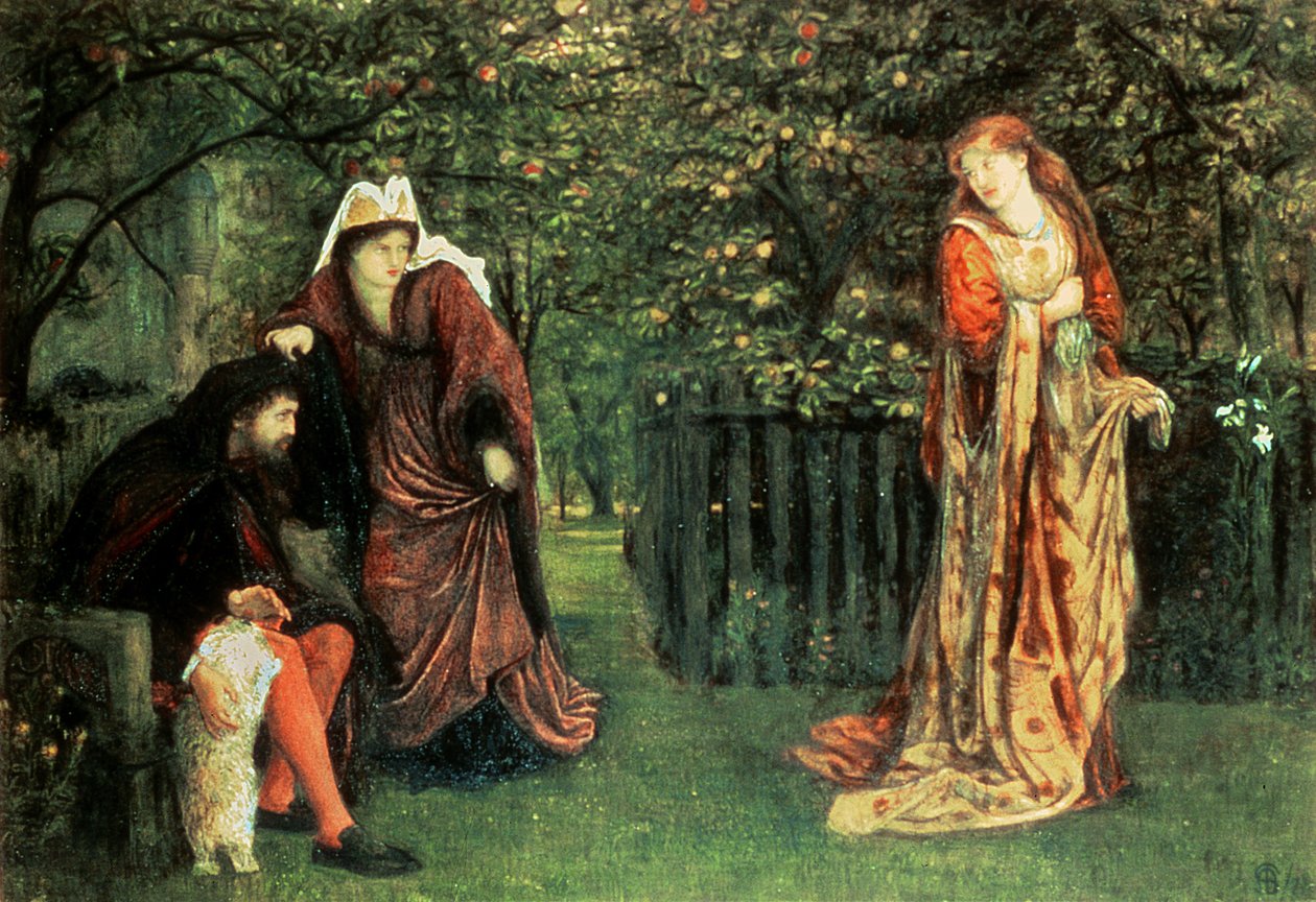 Sir Tristram og La Belle Iseult av Marie Spartali Stillman