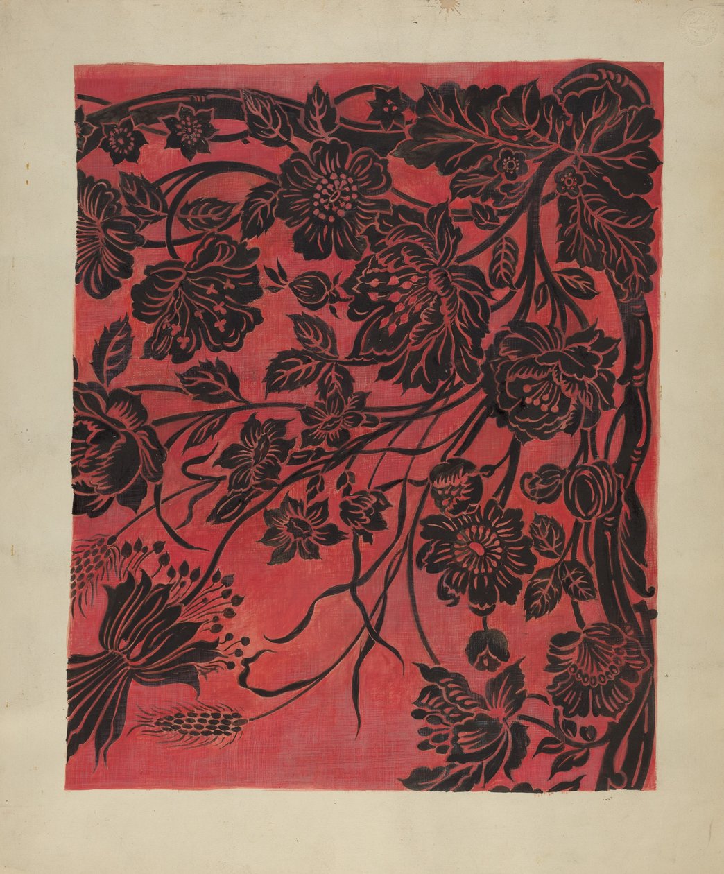 Stensilert bordtrekk, ca. 1942. av Marie Alain