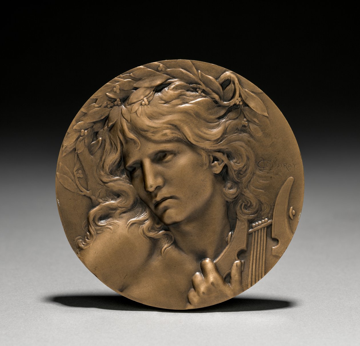Medalje overrakt til Loïe Fuller av den franske regjeringen: Orpheus ved inngangen til underverdenen (forsiden) av Marie Alexandre Lucien Coudray