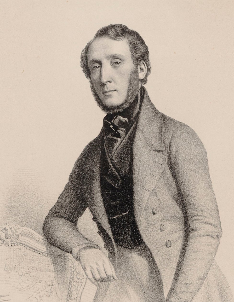Portrett av pianist og komponist George Alexander Osborne 1806-1893, 1850. av Marie Alexandre Menut Alophe