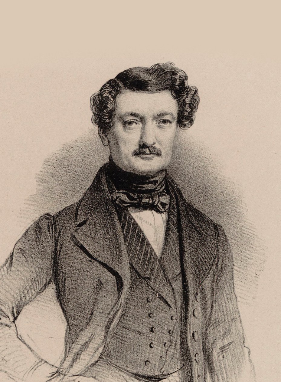 Portrett av komponisten Charles-François Plantade 1787-1870, 1850. av Marie Alexandre Menut Alophe