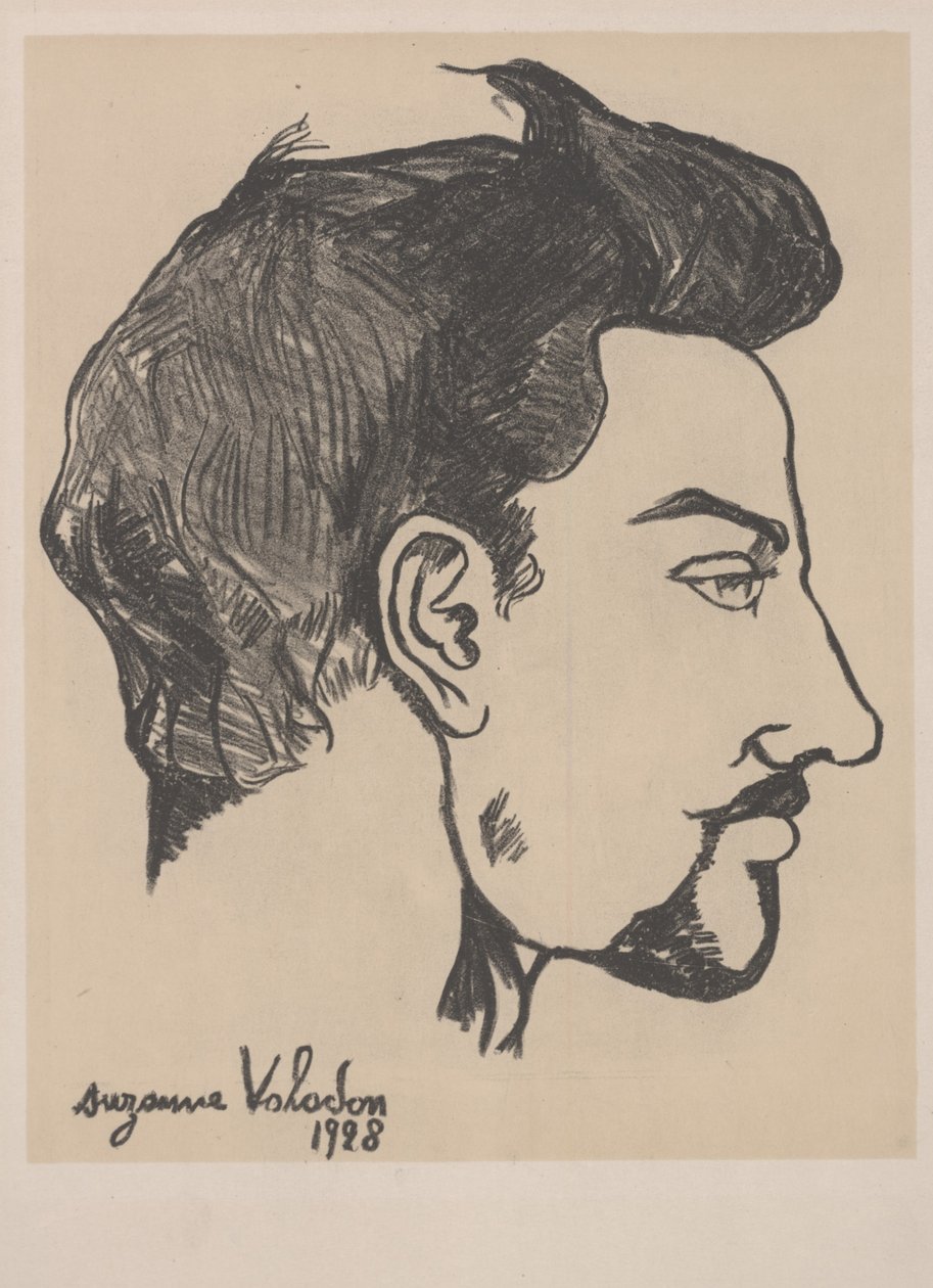 Portrett av Utrillo i profil av Marie Clementine Valadon