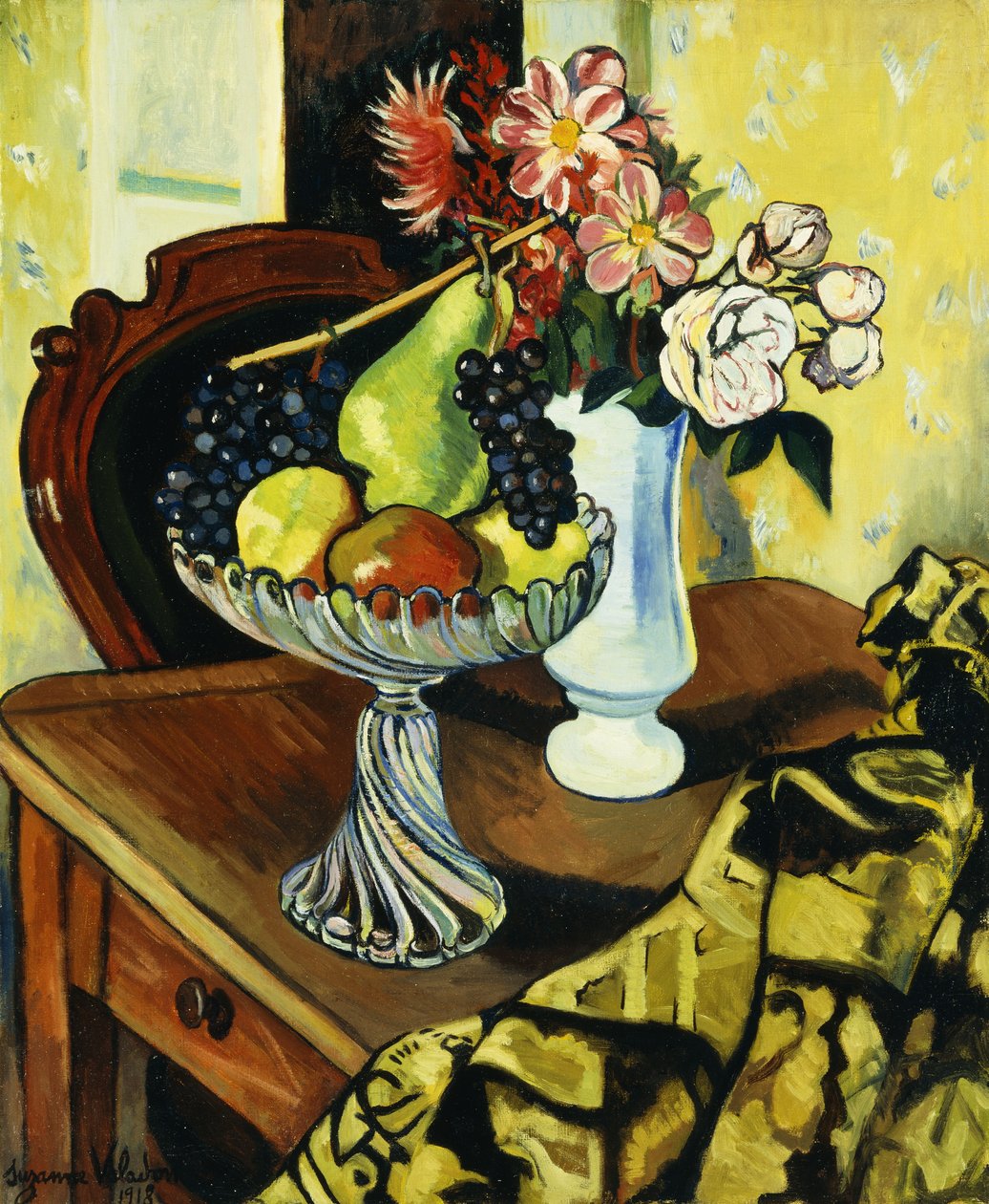 Stilleben med fruktskål, 1918 av Marie Clementine Valadon