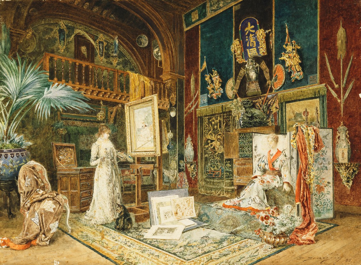 Studioet til Sarah Bernhard, 1885 av Marie Desire Bourgoin